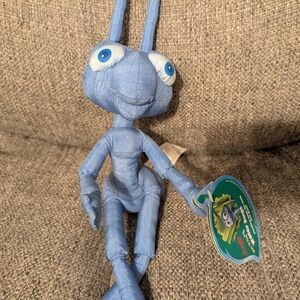 Disney Pixar Bug's Life SOFT BLUE FLIK ANT 12" Plush Wet N Fun Water Bug
